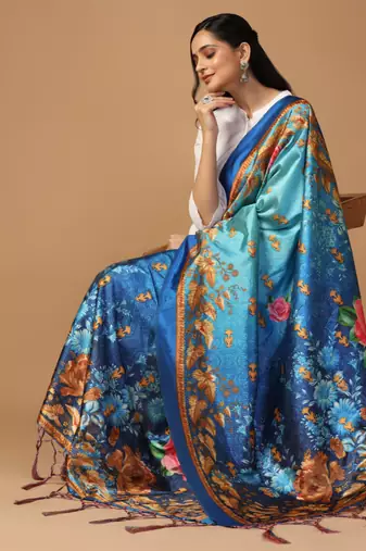 Digital print assam silk dupatta for women and girls to wear on gown chaniya choli kurti etc