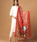 Digital print assam silk dupatta for women and girls to wear on gown chaniya choli kurti etc