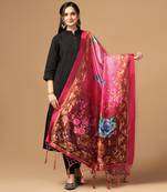 Digital print assam silk dupatta for women and girls to wear on gown chaniya choli kurti etc