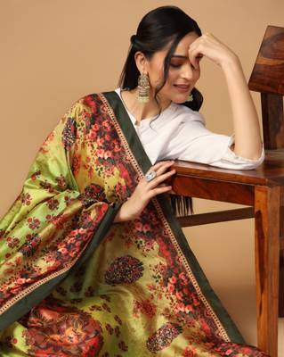 Digital print assam silk dupatta for women and girls to wear on gown chaniya choli kurti etc 4