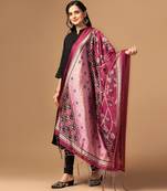 Digital print assam silk dupatta for women and girls to wear on gown chaniya choli kurti etc