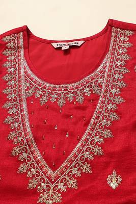  Vichitra Silk Sequence Embroidery Anarkali Kurta Pant Salwar Suit Set Kurta Set for Women 9
