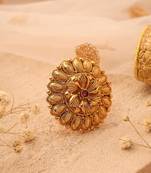 Gold-Plated Floral Design Ring