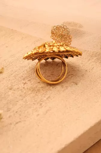 Gold gold plated alloy ring