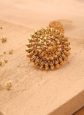 Gold gold plated alloy ring 3