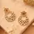 Gold Plated Earrings with American Stones