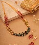 Multicolour Beaded Stone Multi-Layer Necklace Set