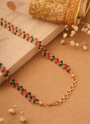 Multicolour Beaded Stone Multi-Layer Necklace Set 2