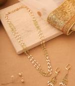 Multi-Layer Necklace Set with White and Mint Green Beaded Stones