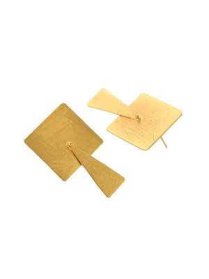 Gold plated  long earrings for women 3