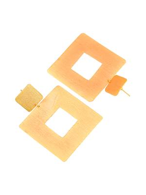 Gold tone long earrings for women 3