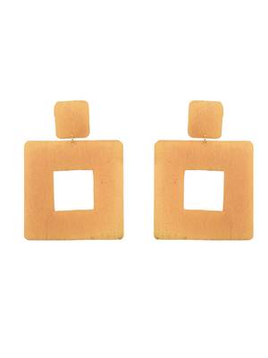Gold tone long earrings for women 4