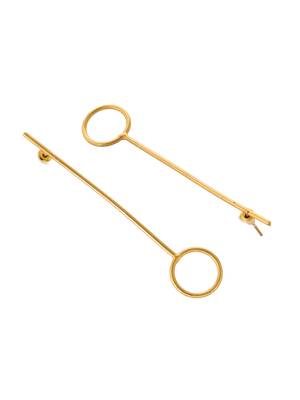 Gold plated long earrings for women 2