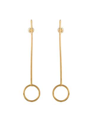Gold plated long earrings for women 3