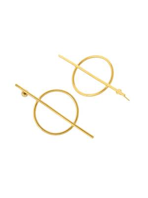 Beautiful gold tone long earrings 3