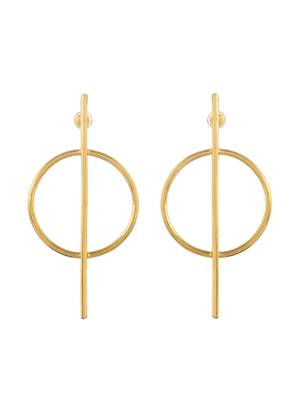 Beautiful gold tone long earrings 4