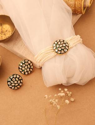 Pearl Choker with Kundan & Meenakari Work 2