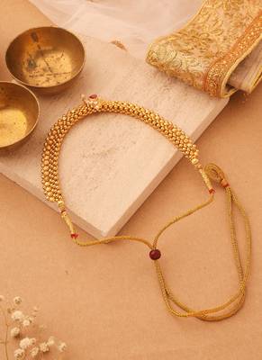Classiques Ruby Stone Studded Tushi Gold Plated Necklace 4