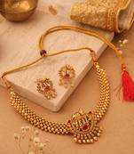 Gold-Plated Tushi Necklace with Elephant Pendant