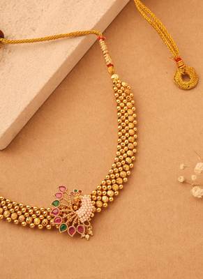 Peacock Grace Gold-Plated Necklace 2