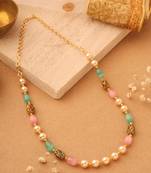 Heritage Elegance Multicolor Stone & Pearl Necklace
