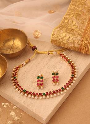 Multicolor stone alloy necklace sets 1