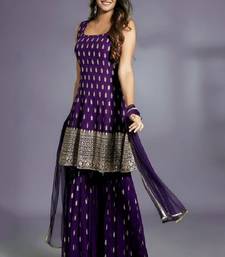 Purple Embroidery ethnic Set