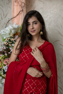 Red Embroidered Punjabi Salwar Suit  2