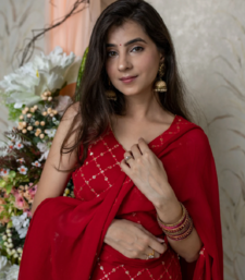 Red Embroidered Punjabi Salwar Suit