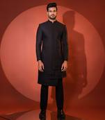 Black achkan set