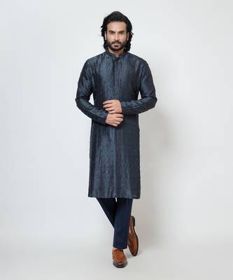 Deep blue kurta pajama 2