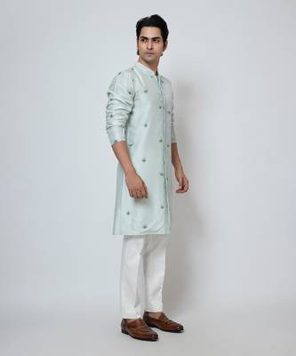 Powder blue kurta pajama 3