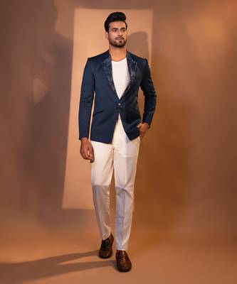 Teal suiting blazer set 1