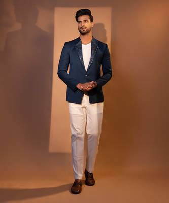 Teal suiting blazer set 2