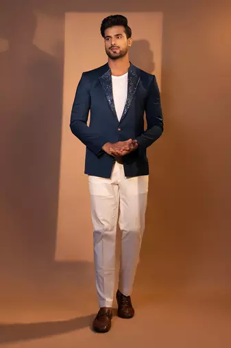 Teal suiting blazer set