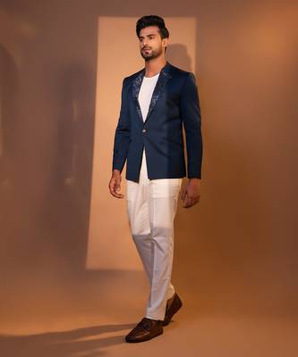 Teal suiting blazer set 3