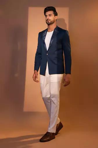 Teal suiting blazer set