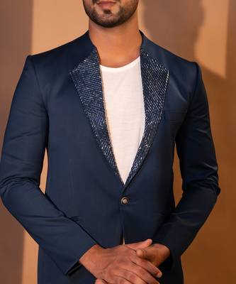 Teal suiting blazer set 4