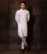 Ivory bam silk kurta pajama