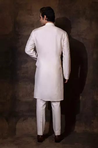Ivory bam silk kurta pajama