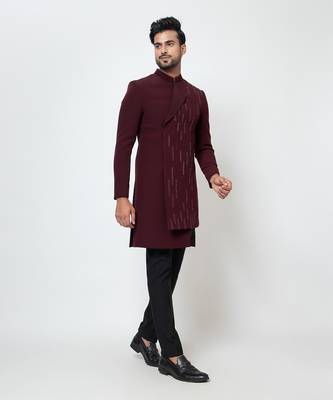 Wine achkan set 3