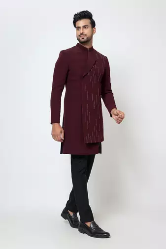 Wine achkan set