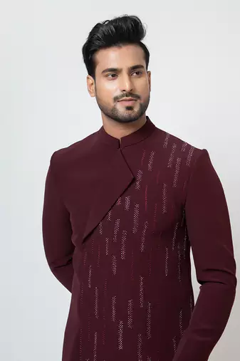 Wine achkan set