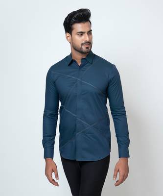 Teal cotton shirt 1