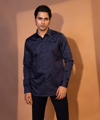 Blue cotton shirt 1