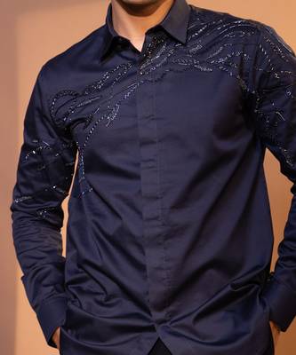 Blue cotton shirt 4