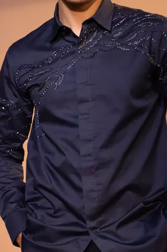 Blue cotton shirt