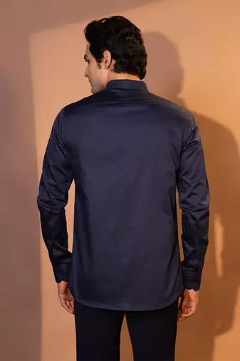 Blue cotton shirt