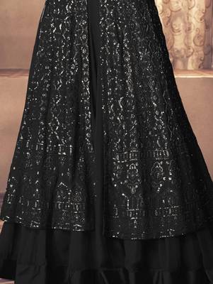 Black Georgette Wedding Lehenga Salwar Kameez 3