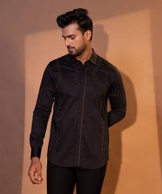 Black premimum cotton shirt 1